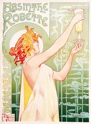 Cartaz publicitário para o absinto Robette
