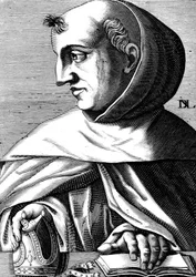 Albert Magnus (1193/1206-1280), monge dominicano alemão, cientista, filósofo e teólogo, gravura