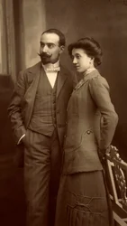 Alfredo Trombetta e a sua mulher