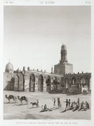 Uma antiga mesquita perto de Bab el-Nasr, Cairo, Egito, c 1798