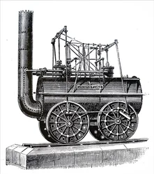 Um motor Locomotive I construído por George Stephenson