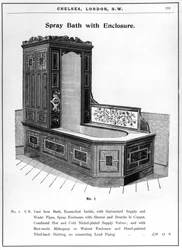 Banho de pulverização com armário