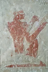 Bas relief in Cairo Museu egípcio : escritor, Le Caire, Egito