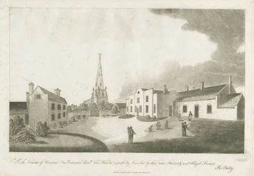 Escola secundária de Brewood: gravura em aquatinta, 30 de janeiro de 1799