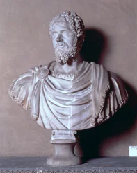 Busto de Septimius Severus, romano (mármore)