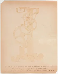 RELÓGIO, GERAL Desenho da Proposta de Aplicação do Pêndulo Galileo, c 1642