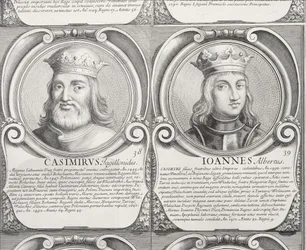Casimir IV Jagiellon, e Jan I Olbracht, não. 38 e 39 da 