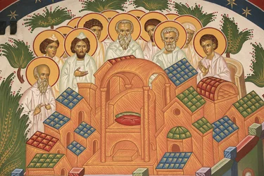 Jerusalém Celestial. Igreja ortodoxa de Saint-Antoine-le-Grand Saint-Laurent-en-Royans França