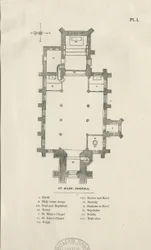 Cheadle - Igreja de St. Giles: gravura em madeira, sd [séc. XIX]