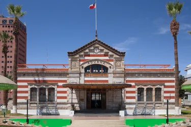 Chile, cidade de Arica, Casa de la Cultura (Aduana), centro de exposições desenhado por Gustave Eiffel