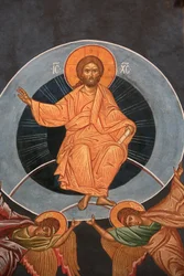 A Ascensão de Cristo. Igreja ortodoxa de Saint-Antoine-le-Grand Saint-Laurent-en-Royans França