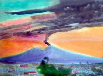 Nuvens de poeira e cinzas