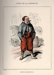 Paris Commune: traje de ZOUAVE COMMUNIEUX (14) em "Les Communeux