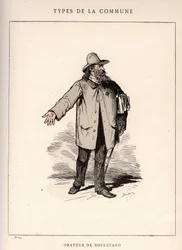Paris Commune: traje de ORANER DE Boulevard (24) em "Les Communeux