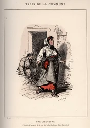 Paris Commune: traje de uma CIDADANIA (17) em "Les Communeux