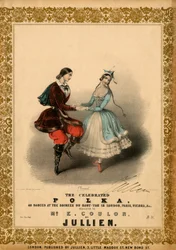 Casal a dançar a Polka c