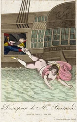 DESPERAÇÃO DE MRS BERTRAND 1815 (gravura)