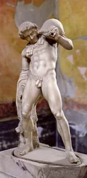 Figura embriagada, romana (mármore)