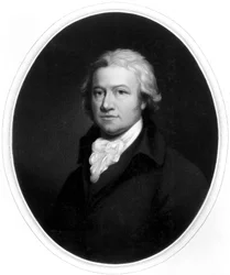 Edmund Cartwright, pioneiro britânico dos têxteis, c 1780s