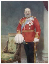 Eduardo VII (1841-1910) Rei de Inglaterra em 1901-1910, foto de Downey