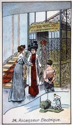 Elevador elétrico, c. 1910 (ilustração)