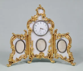 Relógio de mesa estilo Faberge Louis XV