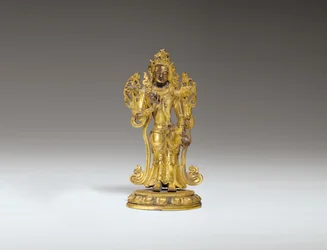 Figura de um Bodhisattva, século 18 a 19