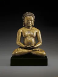 Figura de um iogue sentado, possivelmente Padampa Sangye, séculos 11 a 12