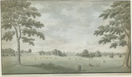 Fisherwick Hall: pintura em aquarela, nd [1786]