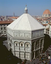 Florence Baptistery vista exterior (foto)
