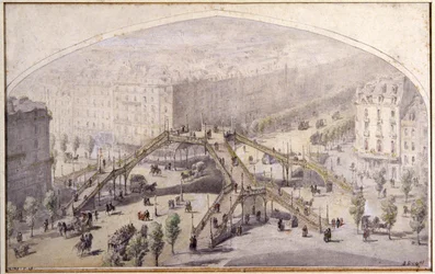 Passarela em Paris, c.1880 (desenho)