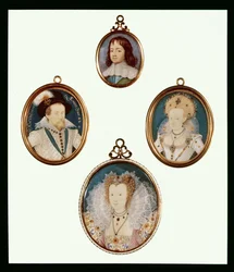 Quatro miniaturas: Carlos II quando menino, de D. Desgranges