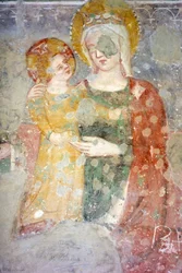Fresco (XV), Vasca Limaria (XI edifício romano), Museu Capitular, Atri, Abruzzo, Itália