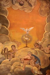 Fresco no Palácio Episcopal, Málaga Espanha