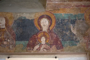 Fresco na Igreja Santa Maria Assunta, Arqua Petrarca, Veneto, Itália (foto)