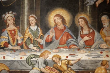 Fresco na basílica de Santa Caterina, Galatina, Apúlia, Galatina, Itália