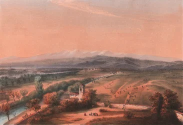Vista geral do campo de batalha de Magenta, Lombardia