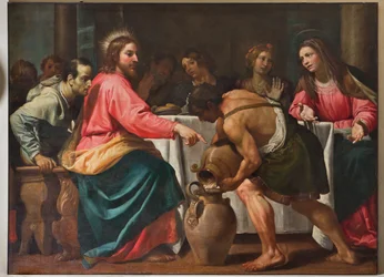 Génova, Duomo (Catedral de São Lourenço), no interior, Baptistério (antiga Igreja de São João, o Antigo): "Casamento em Caná", de Domenico Fiasella