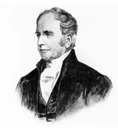 George Bradshaw, criador britânico dos guias ferroviários, cerca da década de 1850