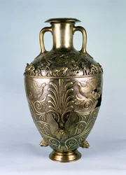 Ânfora Gracioso-Cítrica, final do século IV a.C. (dourado prateado)