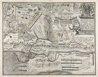 Esboço da gloriosa ação que teve lugar na região de Pultava, na Ucrânia, entre o exército do czarista Ma¨yl. Pedro I Ke¨yser da Grande Rússia e sua Majestade Real na Suécia Caroli XII em 27 de junho-8 de julho de 1709