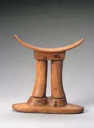 Apoio de cabeça, egípcio, reino novo, c.1550-1069 aC (madeira)