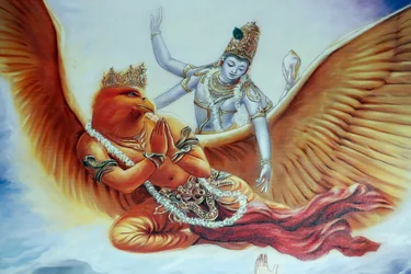 Templo e santuário hindu das Grutas de Batu, deus hindu Vishnu, Kuala Lumpur, Malásia (foto)