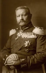 História. Alemanha. O general Paul von Hindenburg. Foto, Alemanha, c.1914-16. (cartão postal)