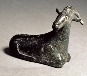 Figura oca de um bode, grego oriental, período arcaico, c.550 a.C. (bronze com chumbo)