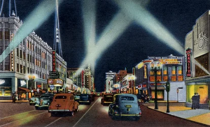 Hollywood boulevard à noite Califórnia
