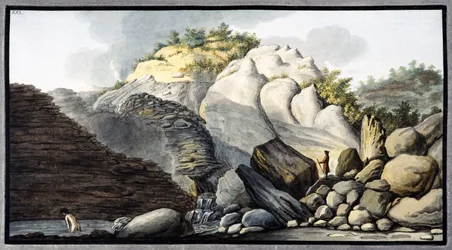 Primavera quente no Solfaterra, perto de Nápoles, Reino de Nápoles, c 1760