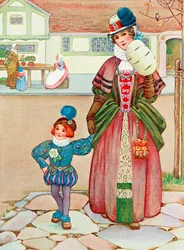 Ilustração do poema Difference do livro Childhood de Millicent e Githa Sowerby, publicado em 1907