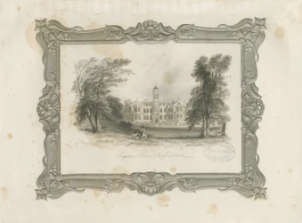 Ingestre Hall: gravura em aço, 1 de abril de 1841
