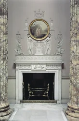 Interior do Marble Hall, Kedleston Hall, Derbyshire (foto)